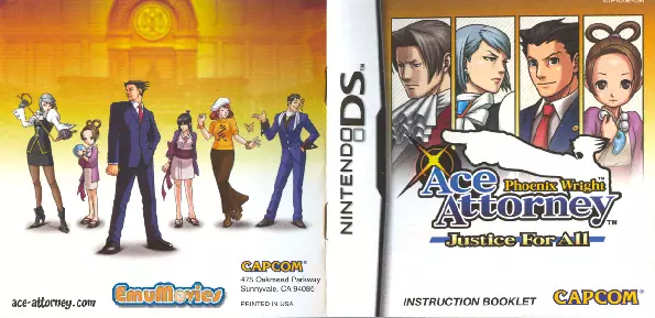 manual for Phoenix Wright - Ace Attorney - Justice For All